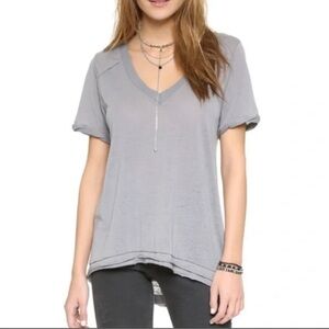 Free People Free Falling Pearl Grey Top Small